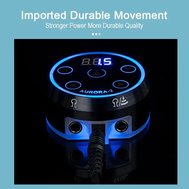 DM Aurora 2 Tattoo Power Supply Upgrade Digital LCD Power Supply Double Digital LCD Screen For Coil & Rotary Tattoo Gun Machine