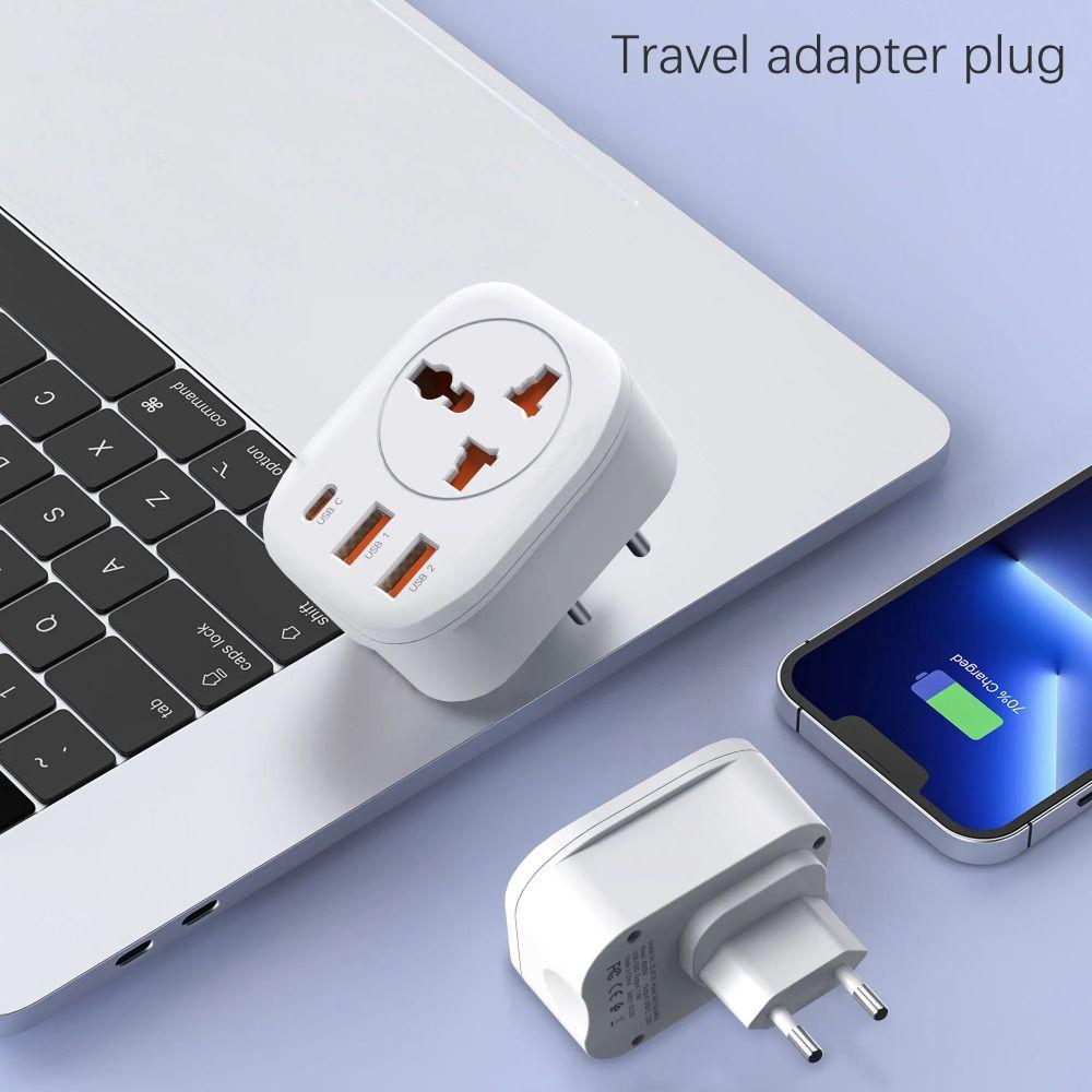 

USB Ports Multi Socket Type C Wall Socket Extender 2500W Power Socket Tablet UK
