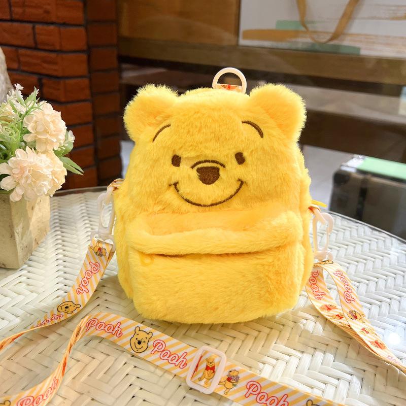Cute Strawberry Bear Plush Backpack Cartoon Monster University Sullivan Doll Bag Kawaii Shoulder School Bag for Kids