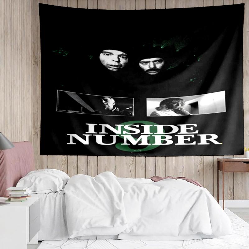 Inside No Print Tapestry, Backdrop, Easy Setup, Ideal for Bedroom, Office & Living Room, with Aesthetic Wall Hanging Decor.