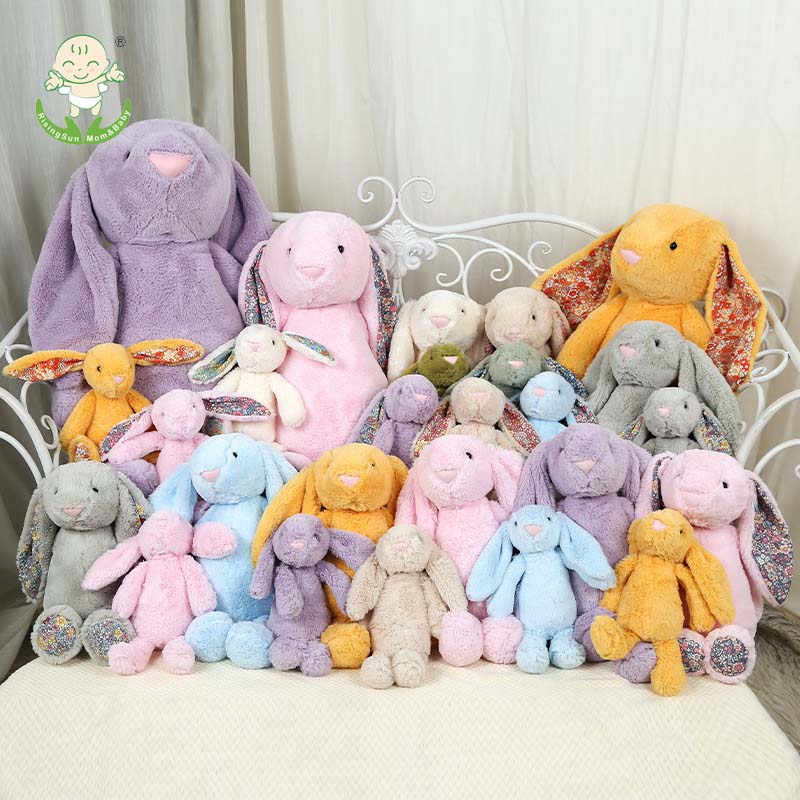 Hot Selling Soft Long Ears Rabbit Doll Normal Ears Rabbit Plush Toy Bunny Doll Bonnie Rabbit