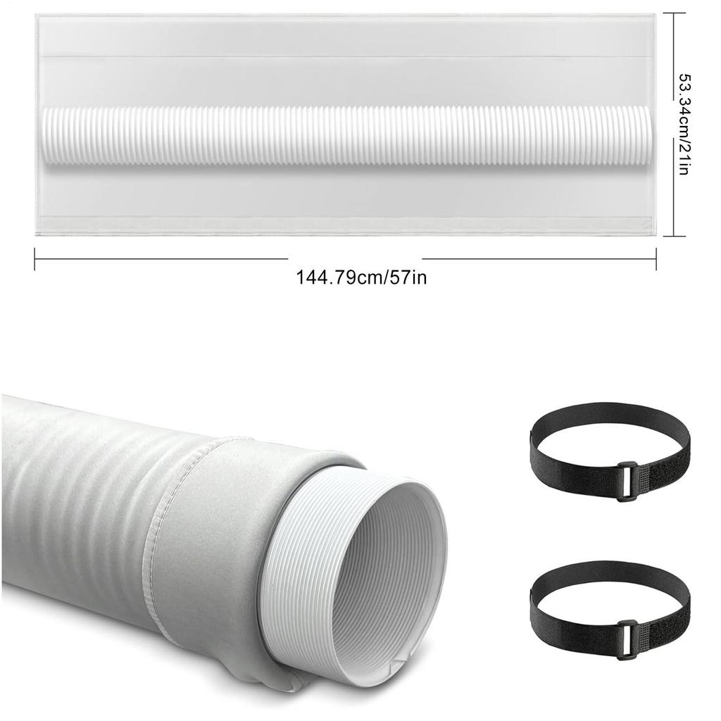 Portable AC Hose Insulation Air Conditioner Tube Protective Sleeve Weatherproof AC Hose Insulation Cover for Outdoors RV