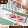 Wanqian Tang Ceramic Kung Fu Tea Set with Tray - Plum Blossom Early Spring Series