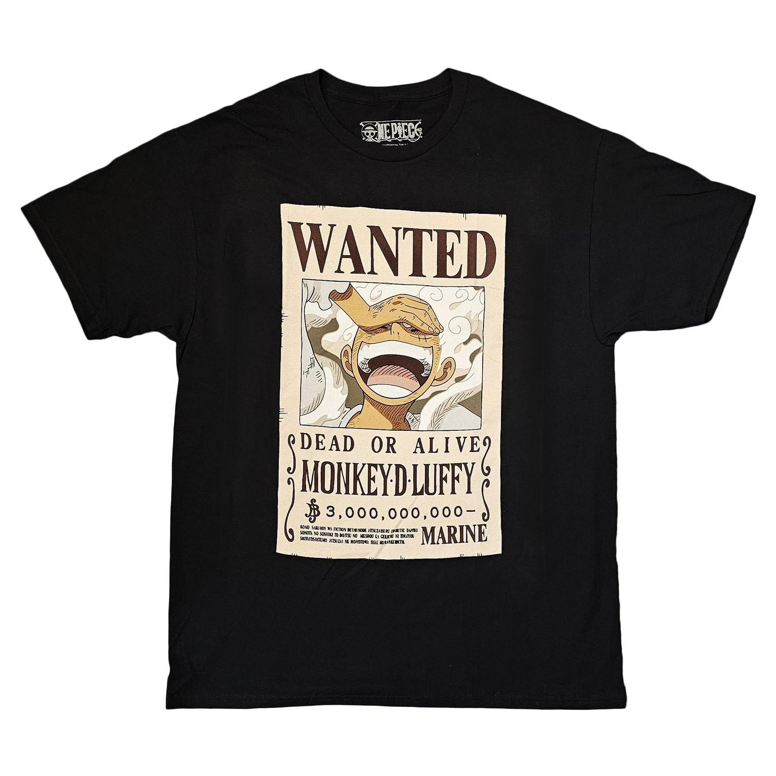 Anime Pirate Wanted Poster Graphic Cotton Unisex Streetwear Tee Unisex T-Shirt S