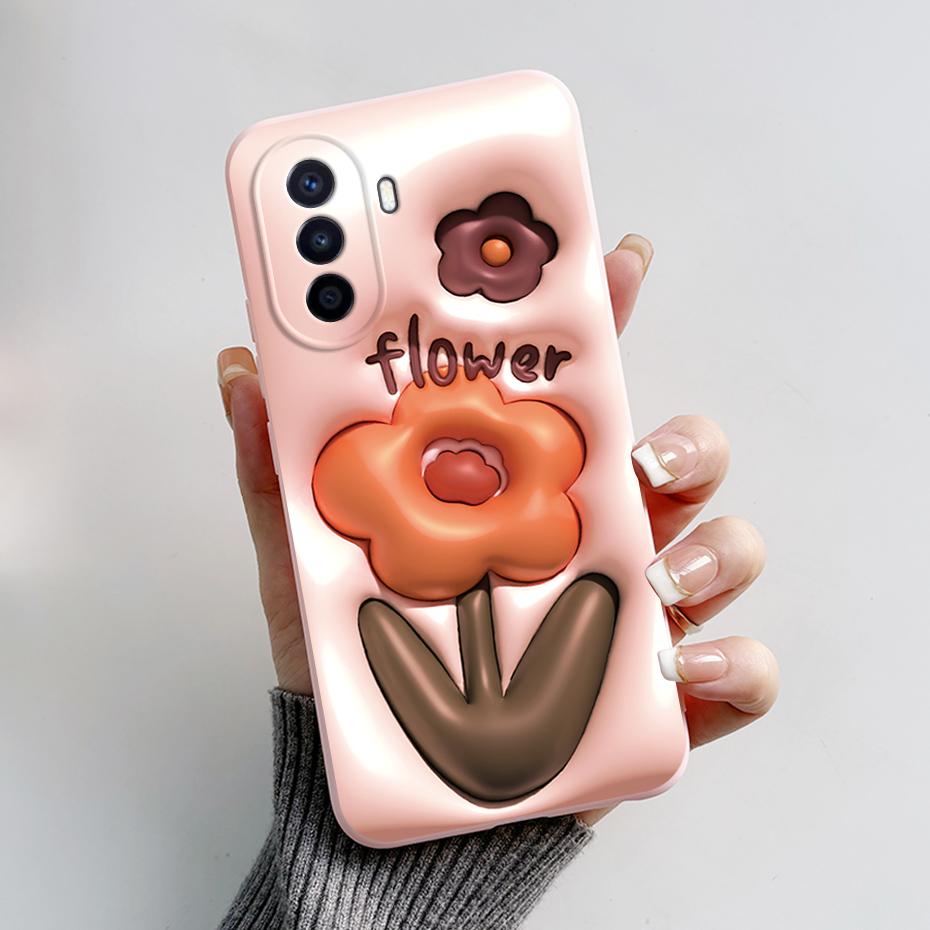 Silikon-Rückseite mit niedlichem Panda-Hasenmotiv für Huawei NOVA Y70 (6,75 Zoll).