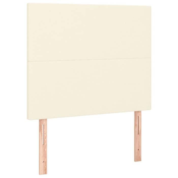Tête de lit - MAISON EXCLUSIVE - Tête de lit LED - Similicuir crème - 80x5x118/128 cm - Hauteur réglable