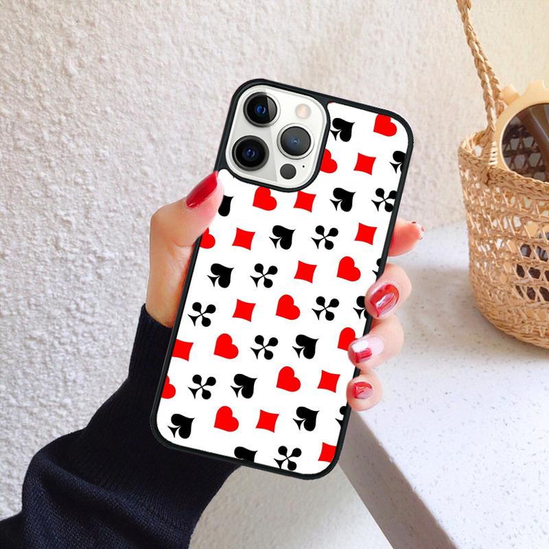 Playing Cards Suit Symbols Phone Case for iPhone 17 Air 16 Coque 15 14 12 13 PLUS 11 PRO MAX Back Cover Fundas Shell