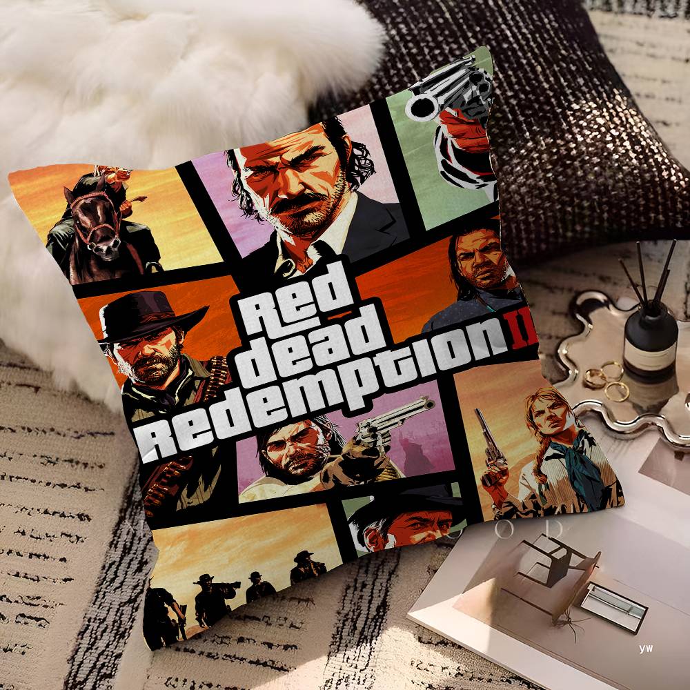 Game R-Red Dead-R-Redemptions 2 Pillow Gifts Home Office Furnishings Bedroom Sofa Car Cushion Cover Case 45x45cm