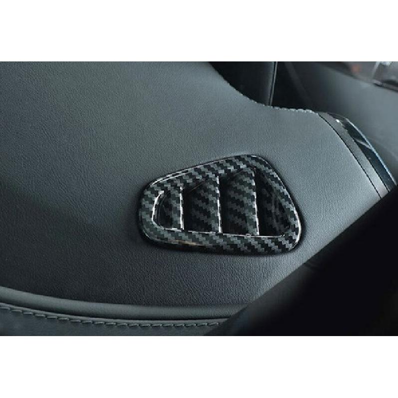 -23 Fit For Benz C-Class Cover Trim Dashboard Side Outlet Vent Carbon Fiber
