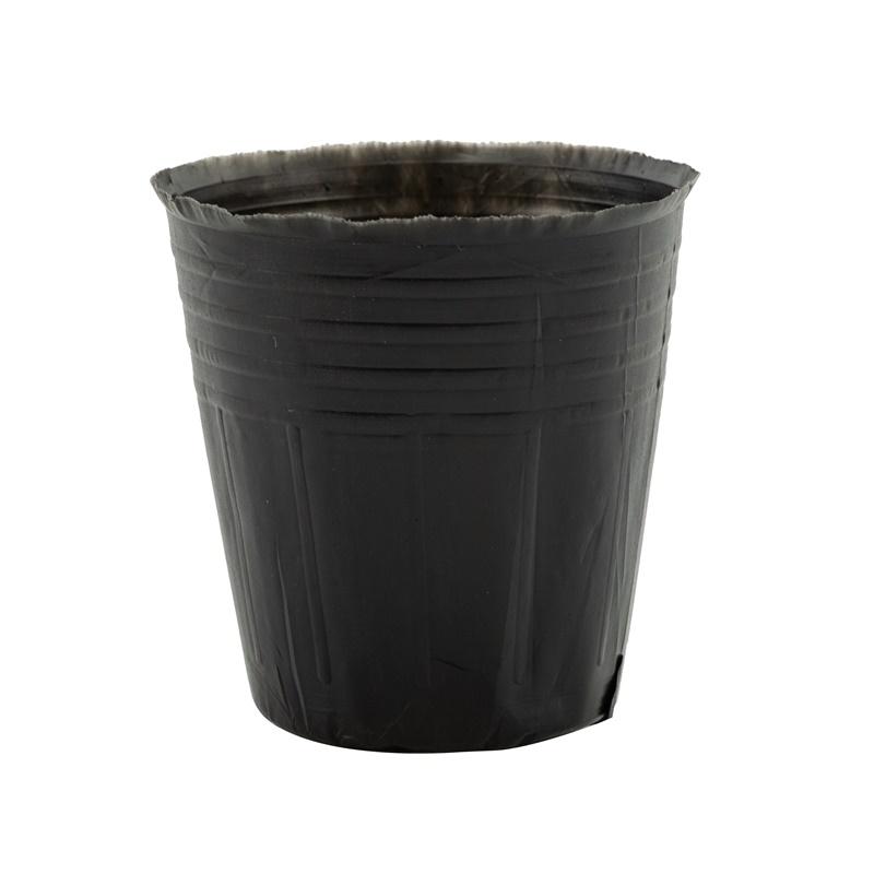 WCIC 100pcs Nutrition Pots Nursery Pots Raising Bag Plant Seedling Black Plastic Pouch