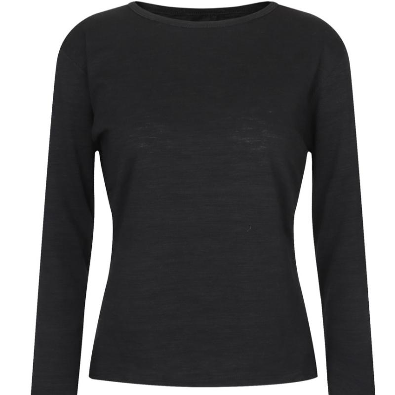 Shop Women S Korean MaDe MoDal Long Sleeve Tee SiDe Shirring Detail Charcoal D