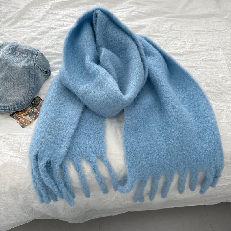 Women's Winter Whitening Wool Knit Scarf - Versatile High-End Ins Style Neck Warmer