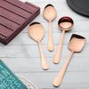 4 Pieces Stainless Steel Rose Gold Serving Spoons Set for Dining Table/Kitchen, 1.8 Mm Heavy Gauge