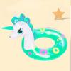 In Stock New Inflatable Glitter Unicorn Swim Ring For Kids Cartoon Pattern Fitness Equipment