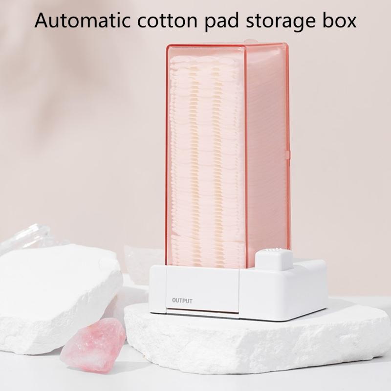 Contenitore Cotone Cosmetico Touch Control Scatola Dispenser da Parete con Dischetti Omaggio Salvaspazio Scatola Contenitore