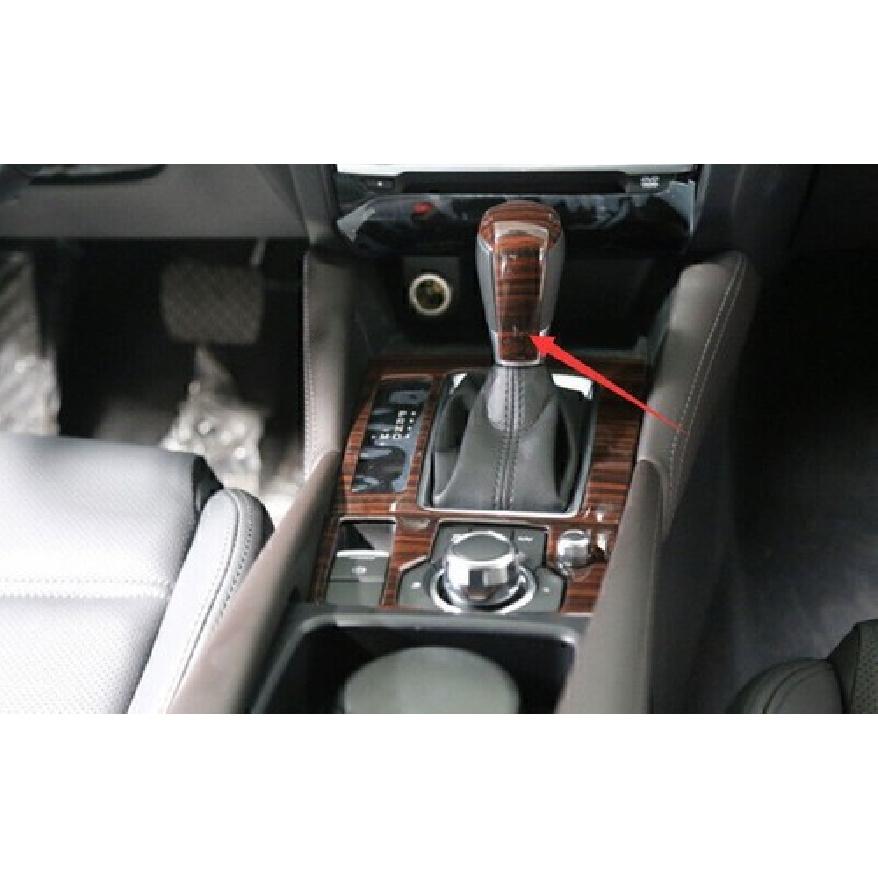 For Mazda 6 Atenza 2016-2017 Brown Wood Grain Center Console Gear Shift Knob 1PC