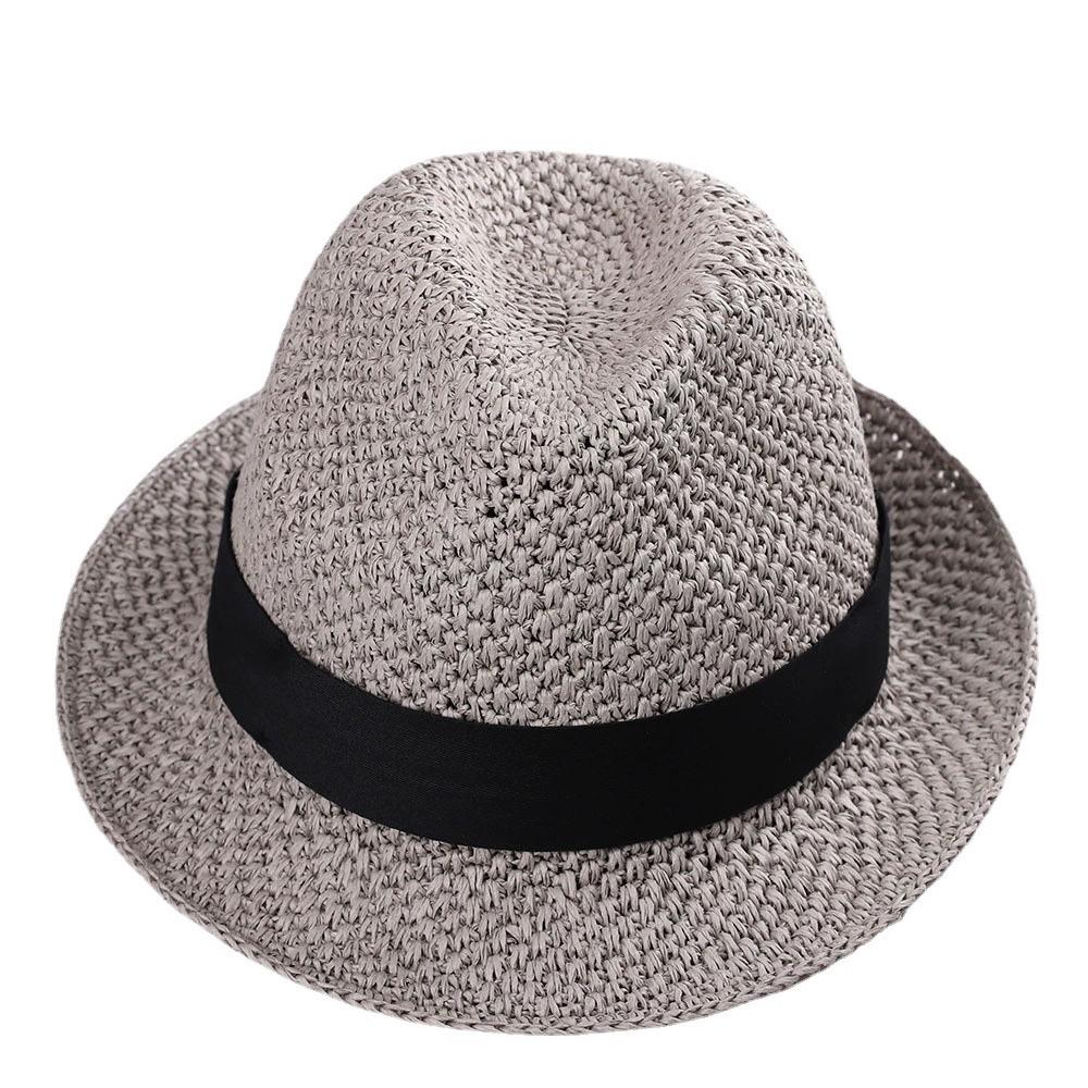 British Retro Straw Hat Men and Women Summer Beach Hats UV Protection Fisherman Hat