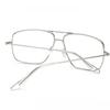 Fashion Square Frame Vintage Eyeglasses Women Oversized Metal Glasses Frame Anti Blue Light Glasses Gold Optical Spectacle