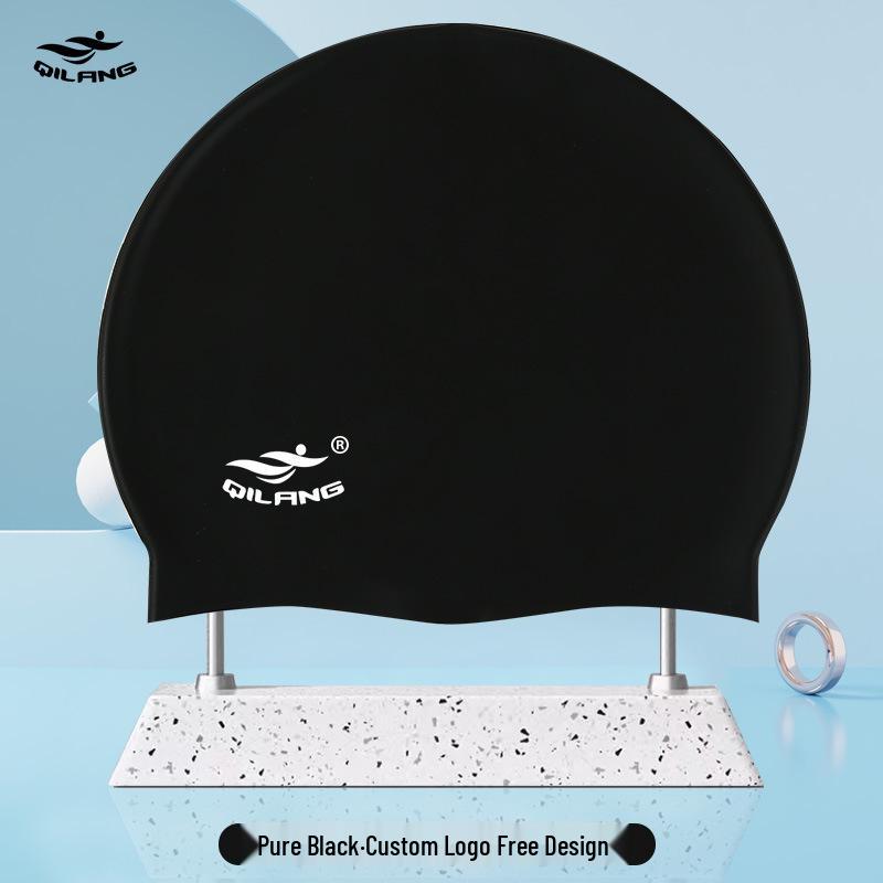 Qilang Wasserdichte Silikon-Badekappe für Erwachsene & Kinder - 50g, Langhaar-kompatibel, Kundenspezifisches Logo verfügbar