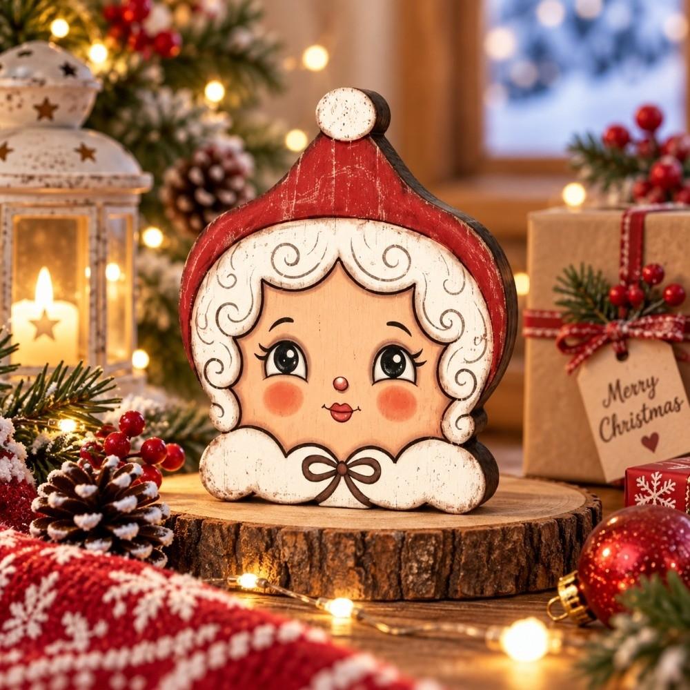 Snowman Christmas Ornaments Wooden Xmas Desktop Ornaments Christmas Decoration Christmas