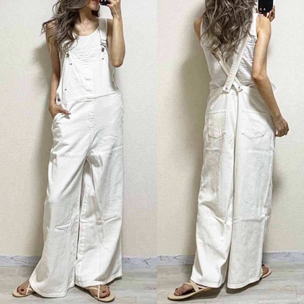 2024 Japanese & Korean Fashion Backless Slim Overalls: High Waist Sleeveless Jumpsuit for Women