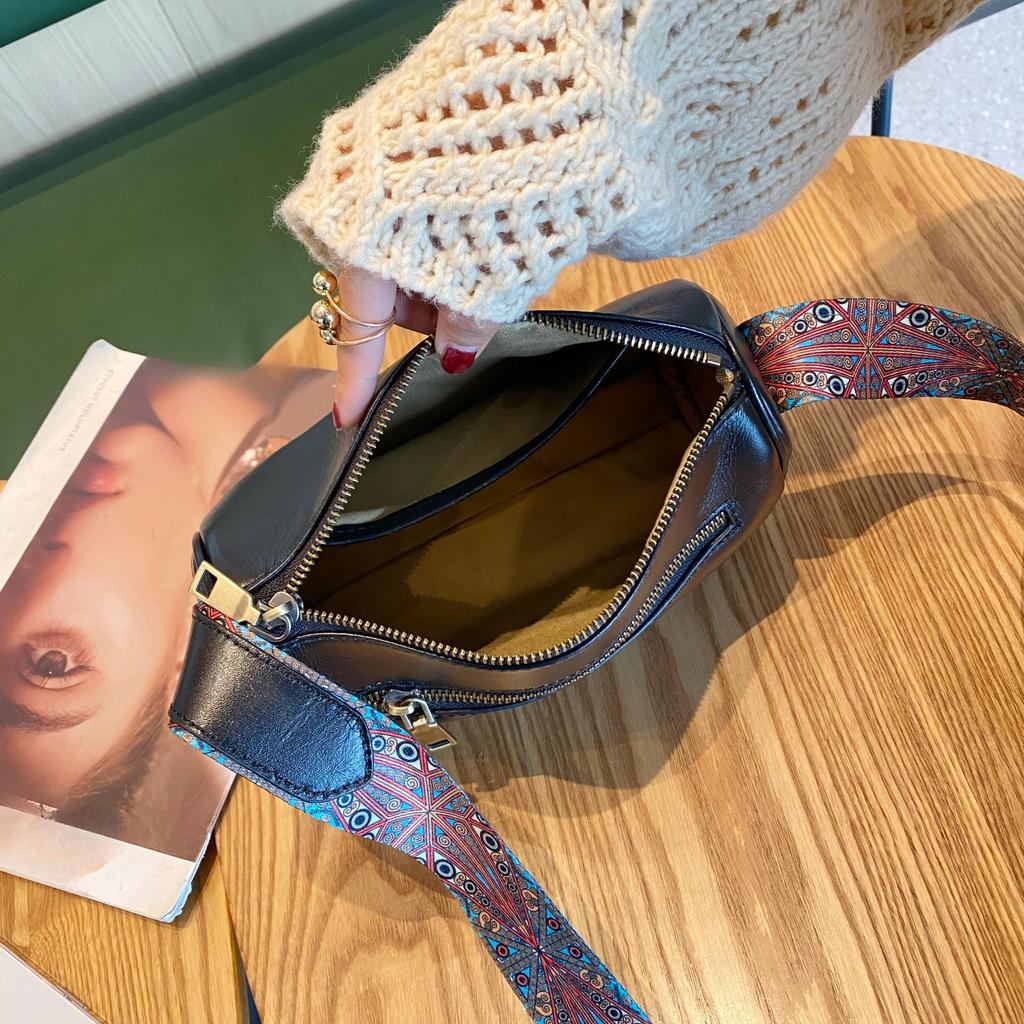 Retro Planted Cowhide Leather Bag New Style Trendy Women's Large Capacity Single Shoulder Crossbody Bag High Quality Genuine Leather Bag