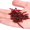 50Pcs 3.5cm Worm Bait Simulation High Elasticity Bite Resistant Angling Earthworm Bait Worms