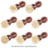 Retro Wood Handle Wax Seal Stamp Plant Series Sealing Wax DIY Envelope Hobby Tools Ancient Craft Wax Seal Stamp Decor