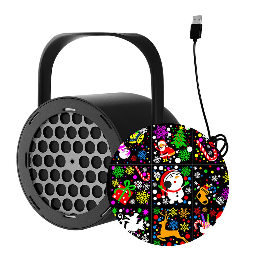 

USB Christmas Projector Lights Outdoor Ambient Lighting Christmas Decorations Holiday Light LED snowflake Projector rotating