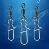 50Pcs Heavy-Duty Ball Bearing Fishing Swivels Snaps With 8-Shaped Swivel Rings Carbon Steel For Saltwater Lure Conne