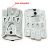 Gants De Motobiker Pour Homme, Semi-Doigt, Sans Doublure, Chic, Blanc, Solide, Document, Fitness, GufamilCurve Line, Riding Gym