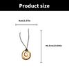Elegant Autumn Winter Metal Hollow Round Pendant Necklace Adjustable Sweater Chain Alloy Texture Present for Women Girls