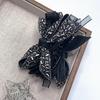 Elegant Rhinestone Bow Hair Clip - Versatile Luxury Ponytail Accessory