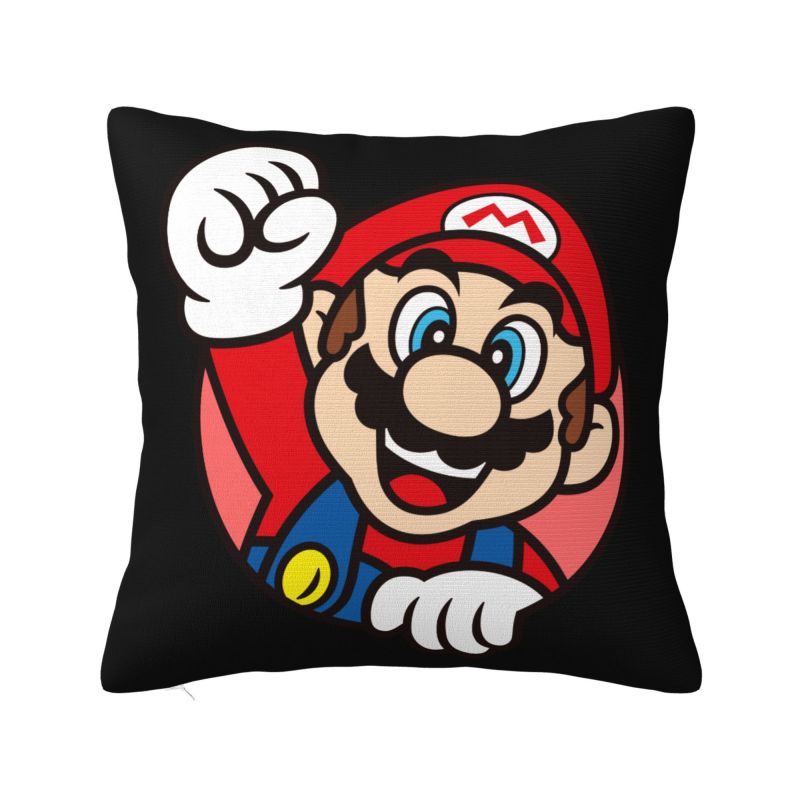 Custom Marioes Video Game Modern Pillow Cover Manga Chair Cushion