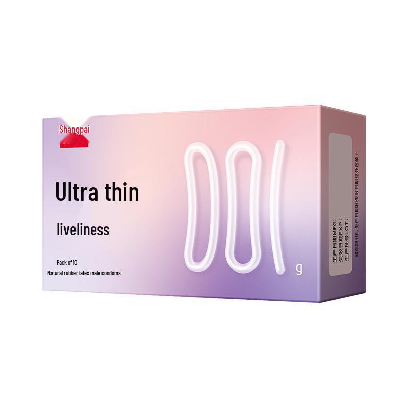 Shangpai Queen Hyaluronic Acid Condoms—High Lubrication, 100-Pack