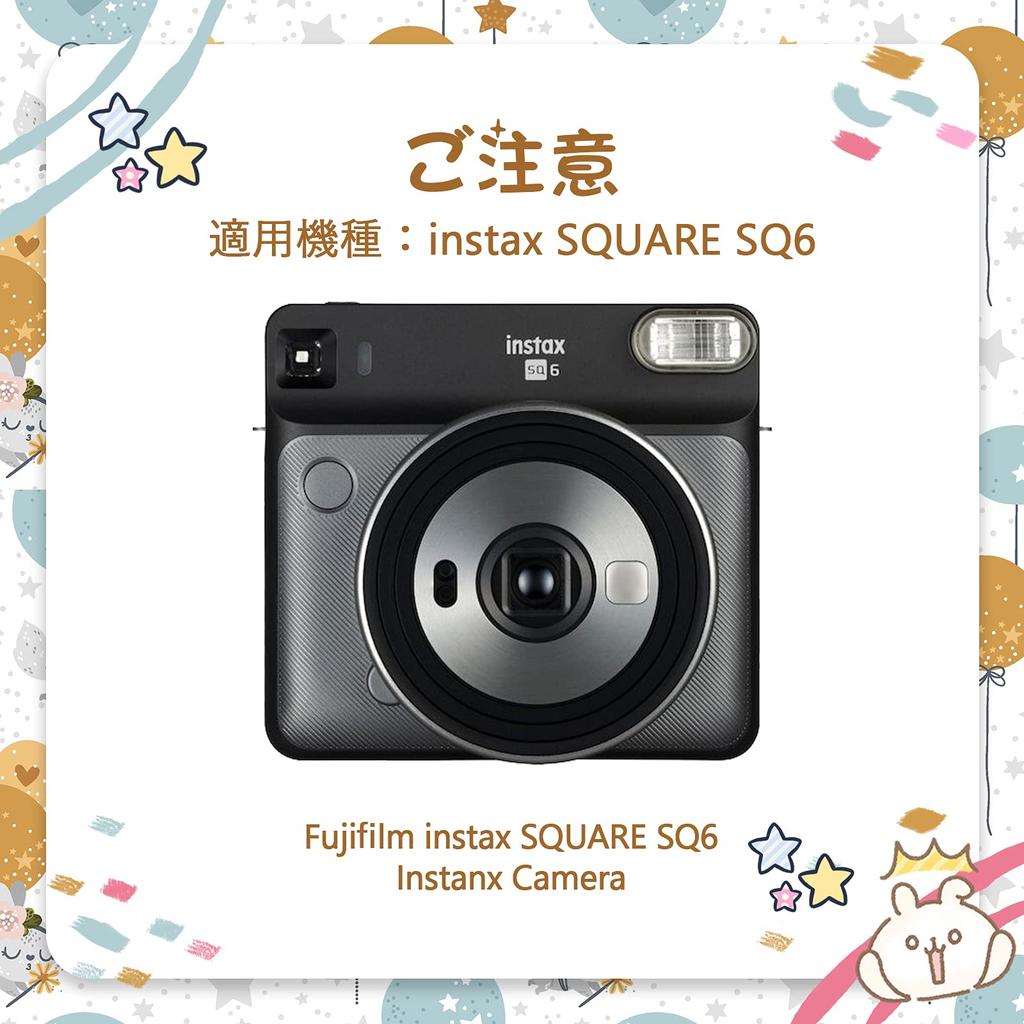HIYQIN Instax Case, FUJIFILM Instax SQUARE SQ6 Camera Bag, Protective Camera Case with Shoulder Strap, Back Snap Button, PU Leather (Brown)