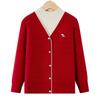 Elegant Plus Velvet Thickened Sweater: Warm Two-Piece Base Layer for Middle-Aged & Elderly Women