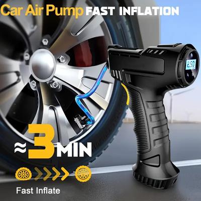 Wireless Car Air Compressor Pump with Digital Display Electric Tire Inflator Pump Motorcycle Bicycle Boat Auto Tyre Inflatable