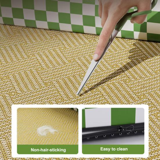 Dog Cooling Mat Summer Cat Bed with Neck Support Pillows Cool Sleeping Mat with Removable Washable Cover for Cats Puppies Small Dogs