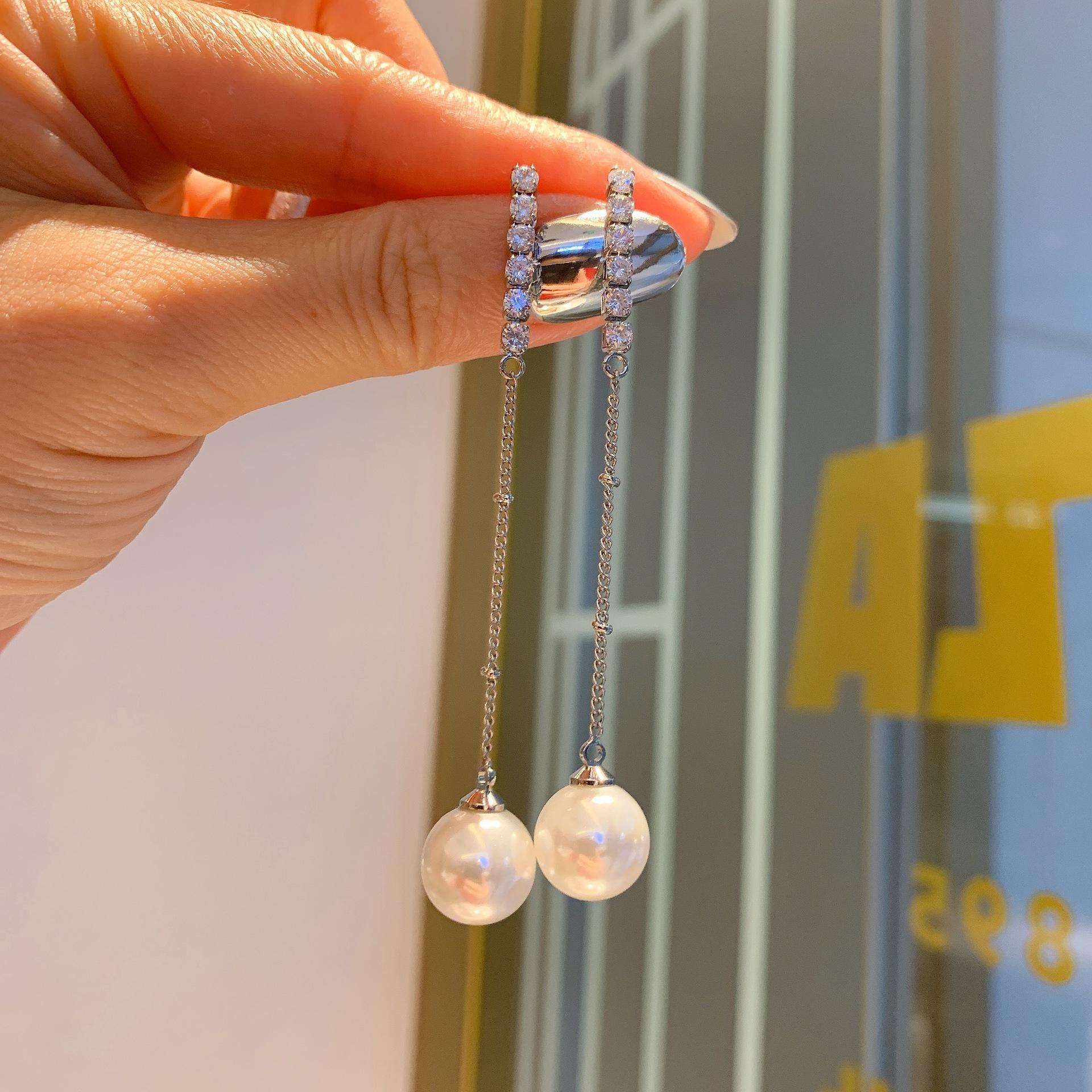 

Корейский темперамент, большие жемчужины, простые и щедрые серьги, женские серьги Baita на два ношения Tide