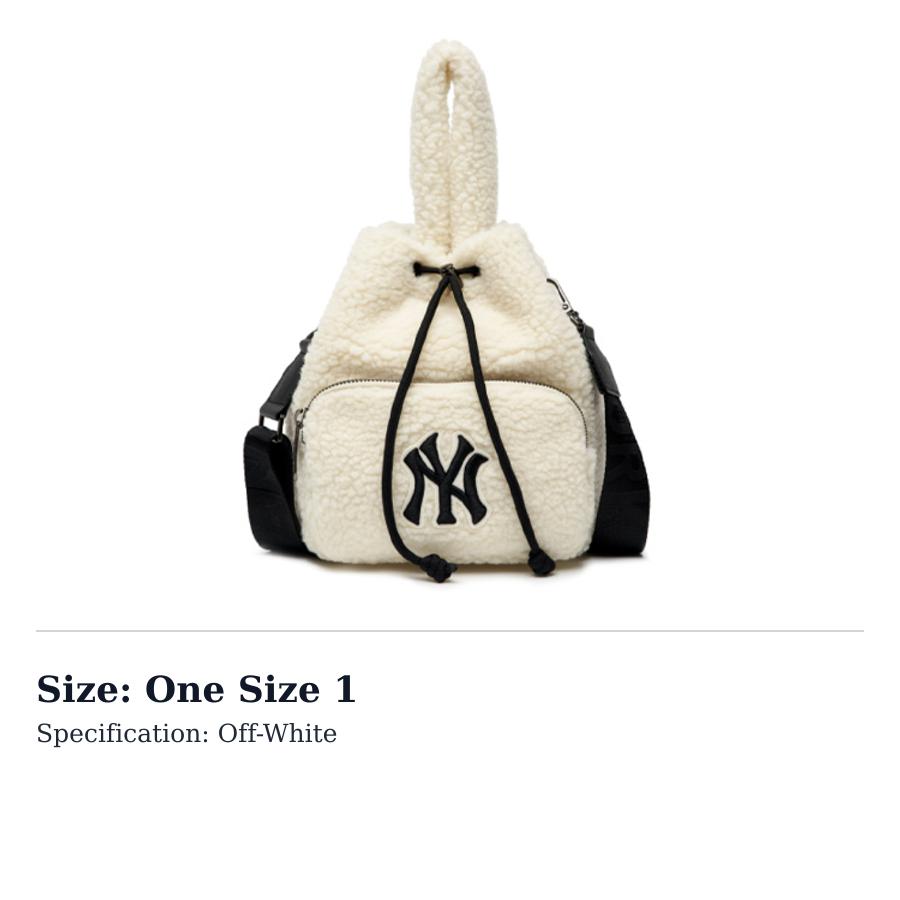 MLB Polyester Bucket Bag, Handbag, Shoulder Bag, Crossbody Bag Regular Womens Milk White 3ABMS0316-50CRS One Size 1