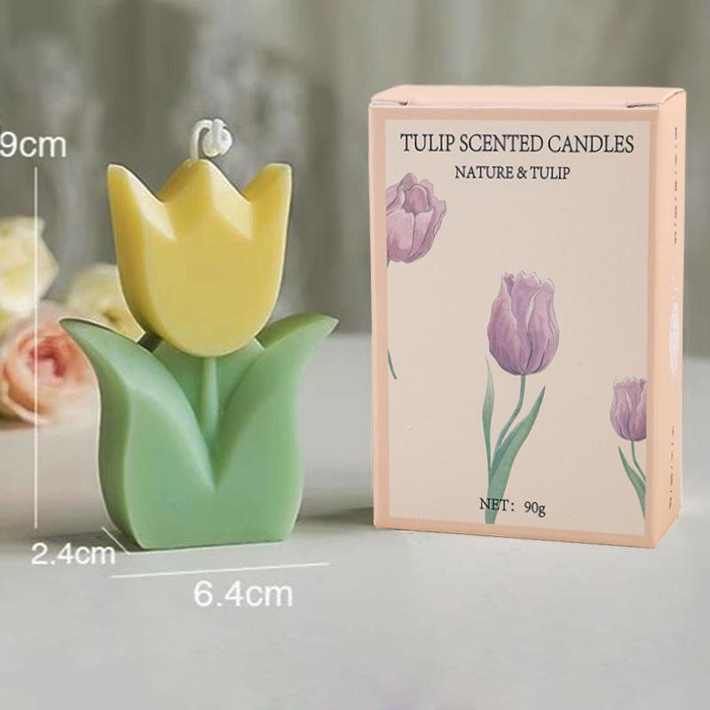 Tulip Aroma Candle Atmosphere Festive Souvenir Mother's Day Teacher's Day Gift DIY Shaped Candle