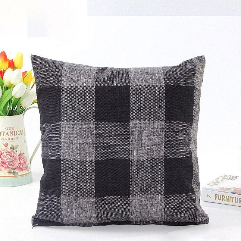 Lattice Cotton Linen Throw Pillow Case Cushion Cover With Premium Quality Material