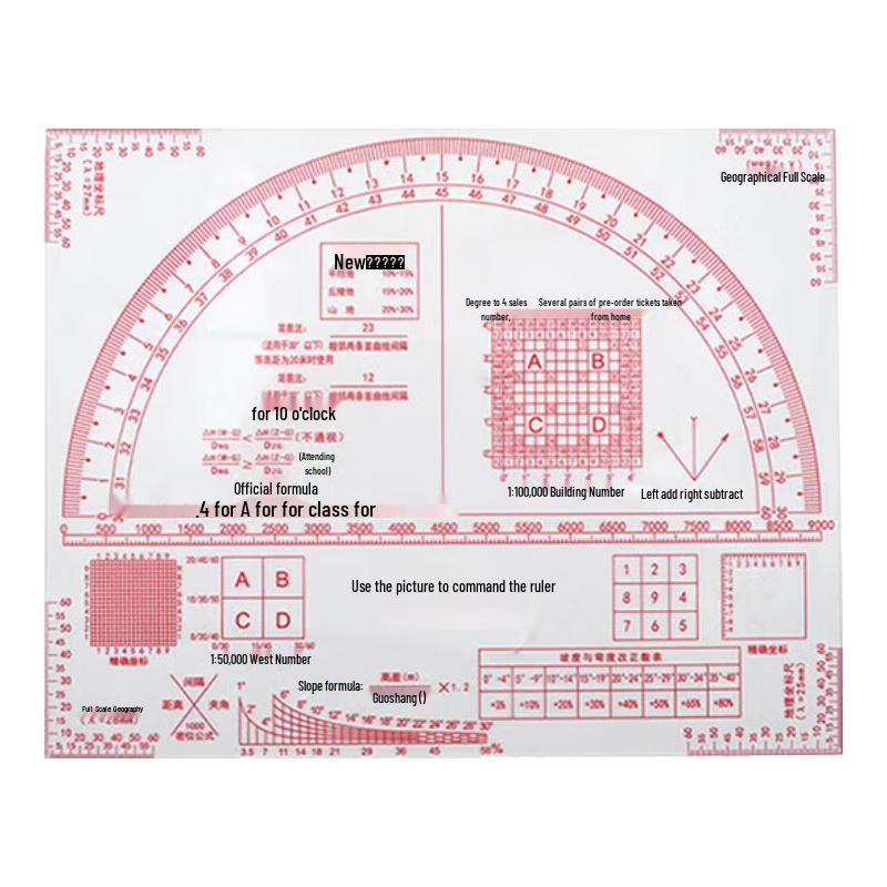 Sanhualang Multifunction Map Reading & Topography Ruler
