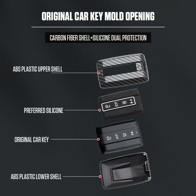 Suitable Carbon Fiber Auto Key Fob Housing High-End Auto Key Fob Fit For Tank China Automotive Tank300 Auto Key Fob Cover Tank400 Tank500 Hi4T