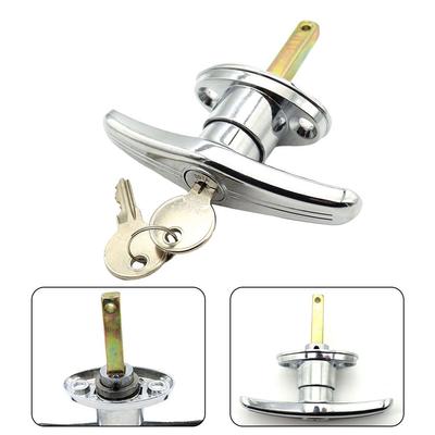 T-Shaped Handle Lock Garage Door Lock T Handle Rear Fix Keyed For Caravan Garage Shed Campervan Cabinet Furniture Hardware
