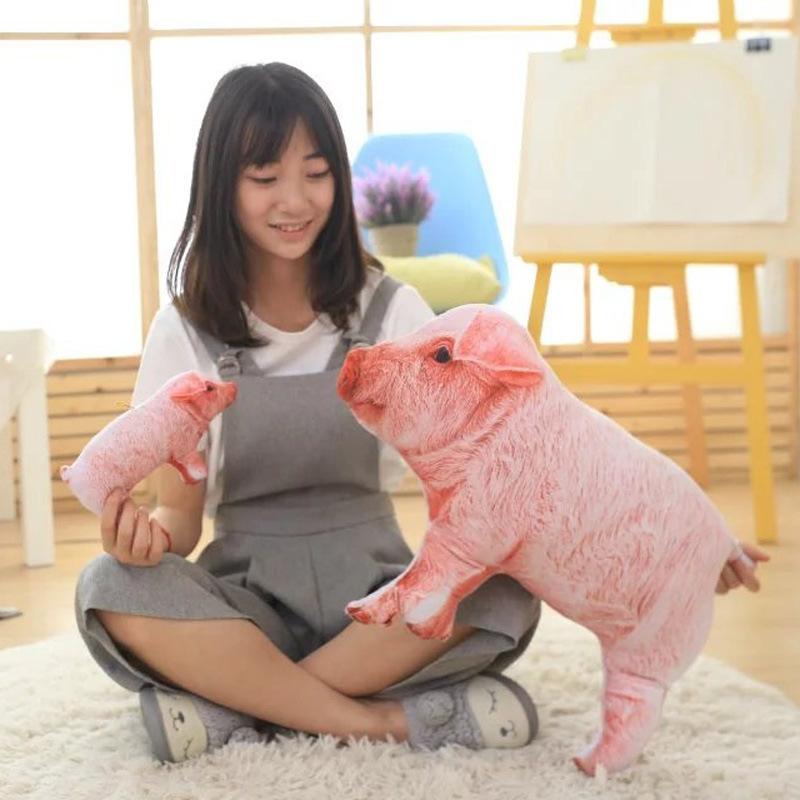 Bai Fen Bai Dolls And Toys Simulated Sow Pig Plush Toy Doll Creative Pork Throw Pillow Children's Doll Whole Person Spoof Funny Gift