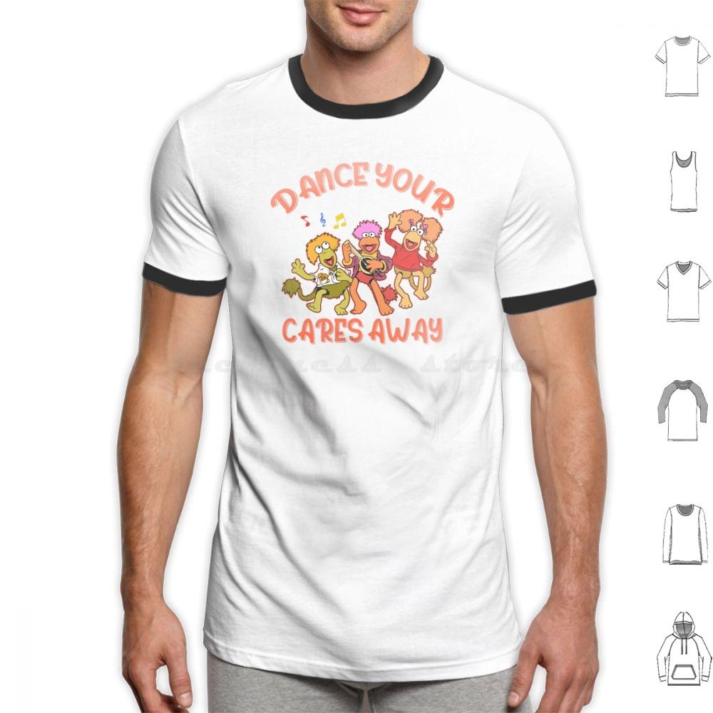 Fraggle Rock T Shirt Cotton Cool Tee Fraggle Boober Wembley Gobo Mockey Dance Your Cares Away Doozer 80s Tv Show Retro Music