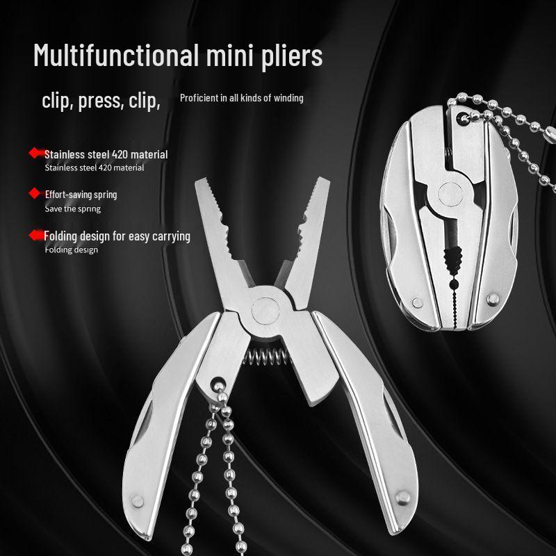 Multifunctional Folding Camping Tool: Mini Scissors & Tactical Pliers