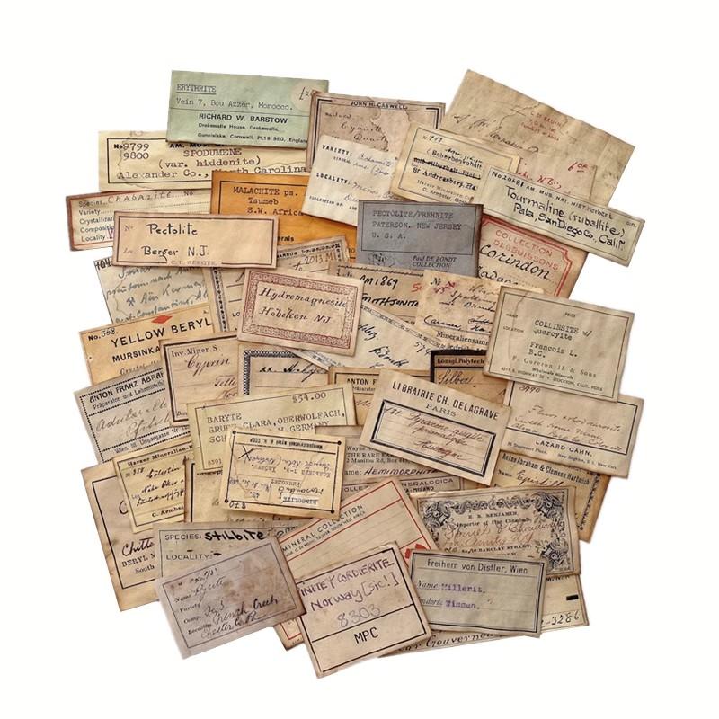 

Coffee Dyed Paper Distress JunkJournal Vintage label Handbook Album Diary Book DIY Decorative Collage CN